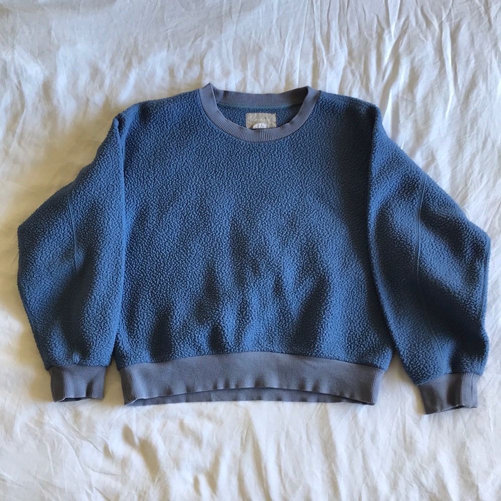 Everlane The ReNew Oversized Crew Sweatshirt in French Blue Size Medium